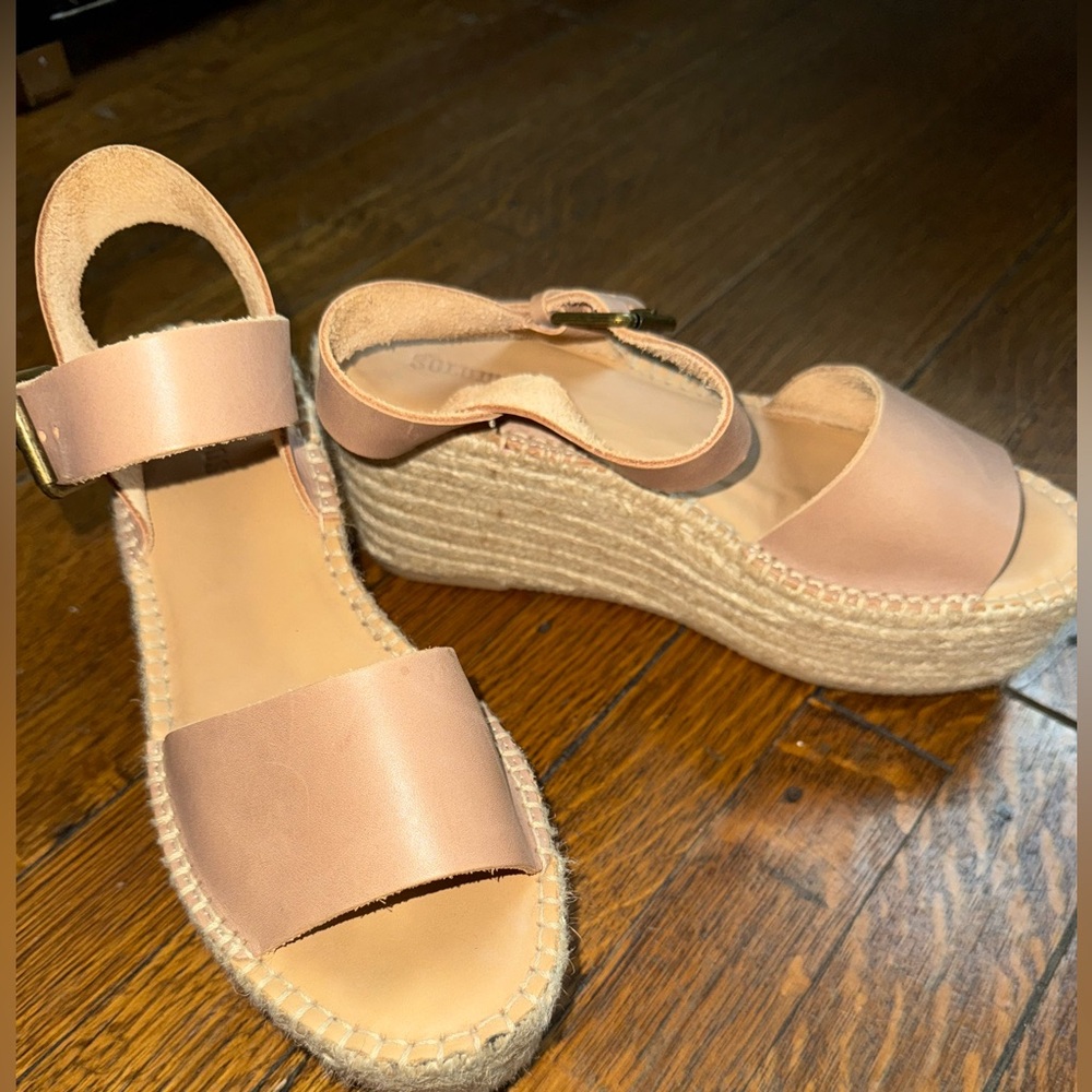 Soludos Women's Pink Espadrille Wedges